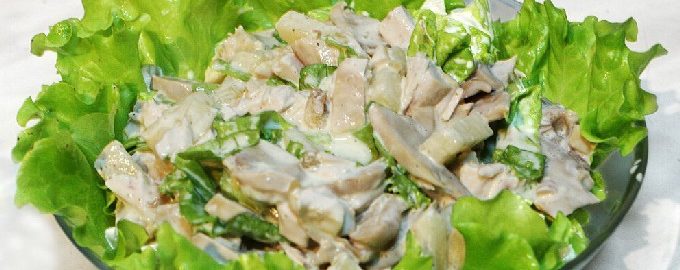 Σαλάτα κοτόπουλου και μανιταριών - 10 νόστιμες συνταγές με φωτογραφίες βήμα προς βήμα